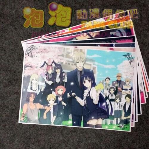8Pcs/1lot Anime Inu x Boku SS Picture Posters Figures Poster 42x29cm for Wall Home Decoration Collection Gift