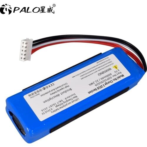 For JBL Charge 3 Battery 2016 Version GSP1029102A battery 3.7V 6000mAh/22.2Wh Batteries