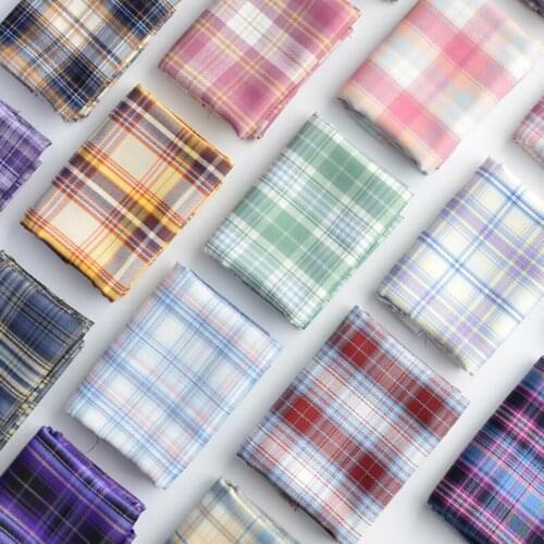 50X145cm Colorful Plaid Grid Yarn Dyed Fabric Multi Color Check Design For Sewing JK Skirt Dress Suits Doll Clothes Telas