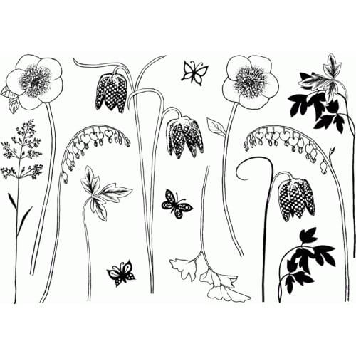 Flower stamp Clear Stamp for Scrapbooking Transparent Silicone Rubber DIY Photo Album Decor 266