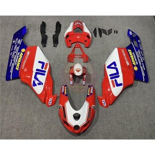 For DUCATI 749 999 2003-2004 749R 03 04 Motorcycle ABS injection body fairing kit, red, white and blue
