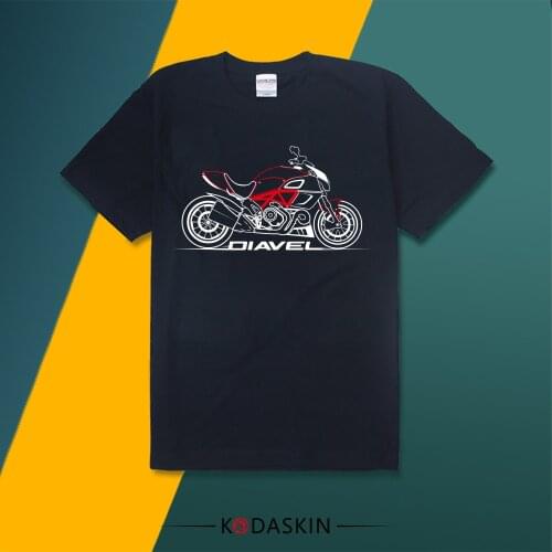 KODASKIN Motorcycle Style 100% Cotton Casual Short Sleeve O-Neck T Shirt for DUCATI DIAVEL 1200 899 959 1199 1299 panigale