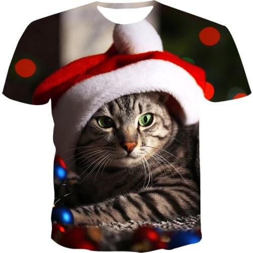 2020hip hop street style 3d christmas tree Print T-shirt casual fashion Santa t-shirt mens 3DT summer mens T-shirt xxs-6xl top