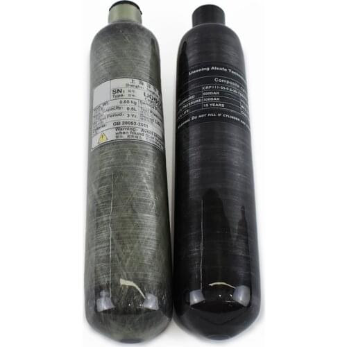 4500Psi 30Mpa 0.5L 500cc Carbon Fiber Gas Cylinder Paintball HPA Tank Hunting for PCP Air Rifle Universal Thread M18 * 1.5