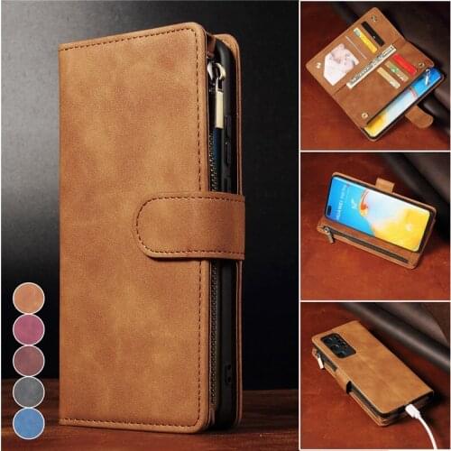 Zipper Leather Phone Case For Huawei P Smart Plus 2019 P40 P30 P20 Mate 30 Pro Wallet For Honor 20i 10i 20 Lite Flip Stand Cover