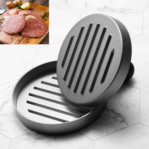 Round Shape Hamburger Stuffer Maker BBQ Grill Press Round Aluminum Alloy 11 cm Hamburger BurgerPress Metal Mold Kitchen Tools