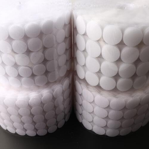 100/500/1000pcs Round Self-adhesive Double-sided Velcro Nylon Self-adhesive Male and Female Buckles for Household Fixing 20-30mm