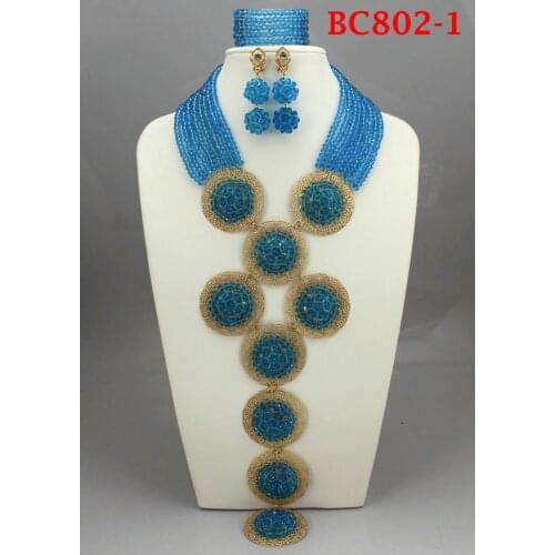 Fashion jewelry set African Nigeria Dubai gold-color African bead jewelry wedding jewelry set african beads jewelry sets BC802-1