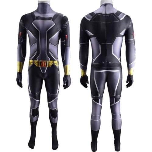 Fashion Women Superhero Jumpsuit Movie Print Cosplay Costume Zentai Fitness Party Outfit Elastic Tight Bodysuit Halloween Romper