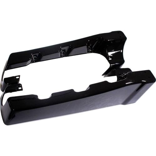 Motorcycle Black 4" Hard Stretched Saddle Bag Extensions For Harley Touring Electra Glide Road Glide King 1994-2013 2014-2017 16