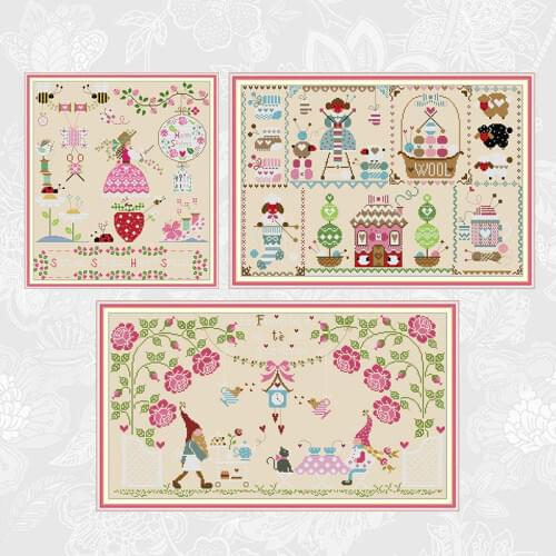 Leisure life Cross-Stitch 11CT 14CT Love handmade Printed On Canvas Cross Stitch Kits Handwork Beginner Embroidery Home Decor