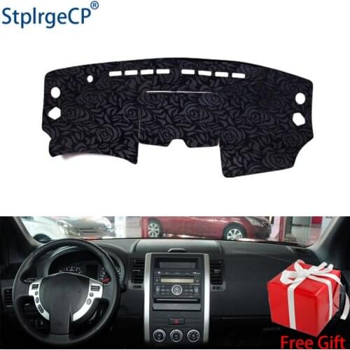 Rose Pattern Non-slip Car Dashboard Cover Dash Mat Pad DashMat ANti-UV Car Sticker for Nissan X-Trail X Trail T31 2008-2013