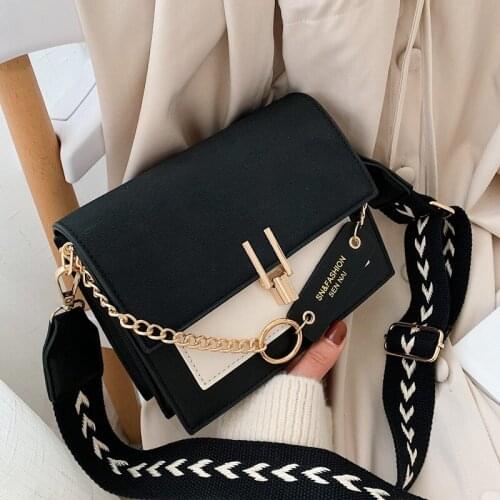 New mini handbags women fashion ins ultra fire retro wide shoulder strap messenger bag purse simple style Crossbody Bags 2020