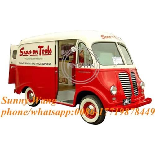 4.6m Long Morris Food Truck Retro Car Movable Fast Food Cart Kiosk Photographed Car Ice Cream Van