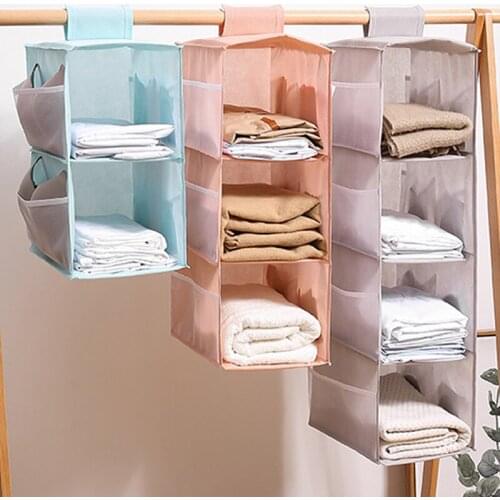 2/3/4 Pocket Hanging Organizer Cabinet Wardrobe Closet Storage Hanging Bag Home Wall Clothes Organization Accessories Supplies