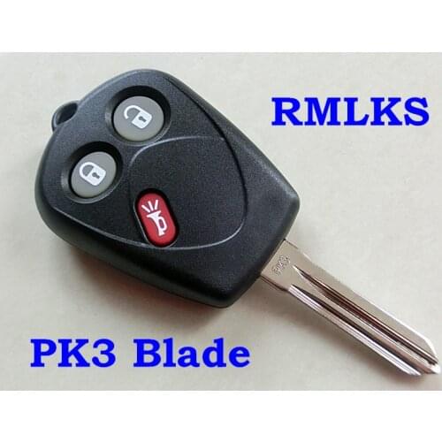 RMLKS New Uncut Replacement Remote Key Shell Case Fob 3 Button For SAAB 9-7X 9-7 PK3 Blade