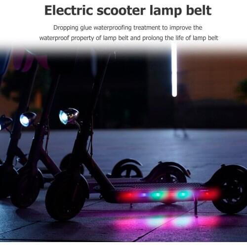 Practical Scooter Safety Light Strip Waterproof Skateboard Decorative Lamp Scooter Colorful Chassis Lights for M365 Pro