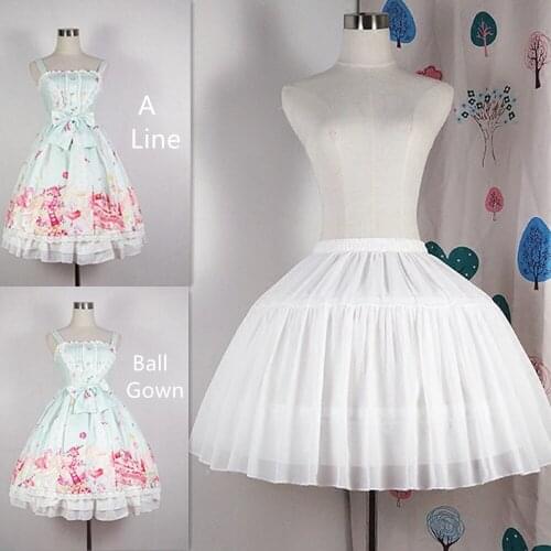 A Line Ball Gown Crinoline Underskirt Cosplay Petticoat Short Women White Black Petticoat Wedding Party Accessories