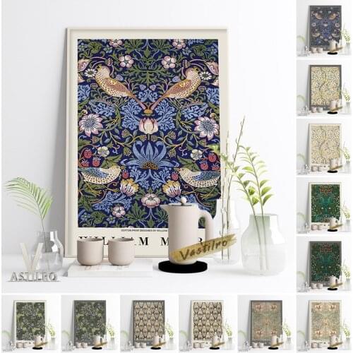 William Morris Vintage Floral Pattern Poster Arts Crafts Movement Print Fine Art Housewarming Gift Idea Fabric Design Home Decor