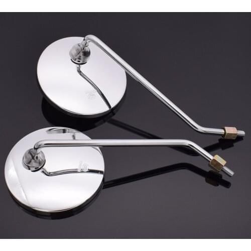 Motorcycle Back View Mirror 4.3 Inch Chrome Round Rearview Mirrors For Yamaha FZ09 FZ6R FZ8 fz 1 09 6 fzr 400 FZ1 FZ6 FAZER