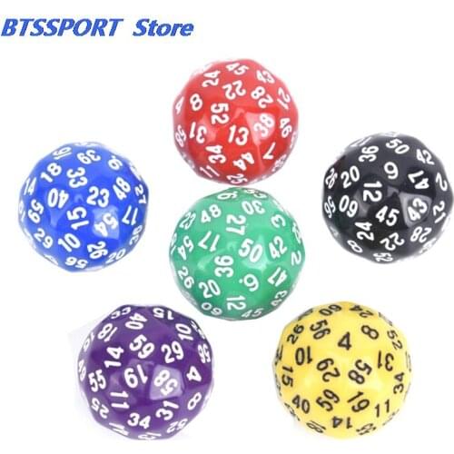 1Pcs 60 Face Dice For Game Polyhedral D60 Multi Sided Acrylic Dice gift for TRPG game lovers