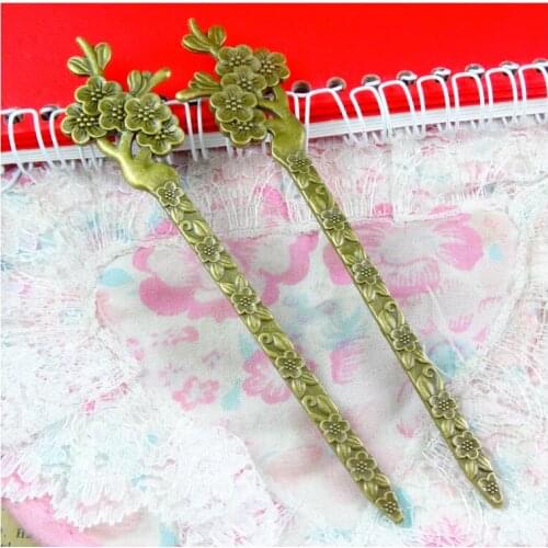 5pcs/lot 133*28.5MM Antique bronze plated Flower Bookmark charms DIY Jewelry accessories