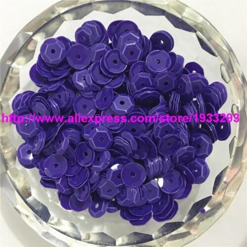 50g(4000pcs)/100g(8000pcs) 6mm CUP Solid Dark Purple round loose sequins Paillette sewing Wedding craft good quality