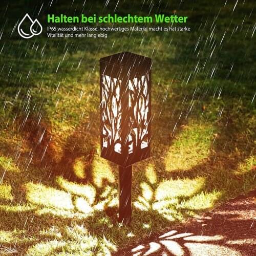 6 Pcs Solar Garden Pathway Lights Security Solar Lamp White Light Durable Lawn Lamp Eco-friendly Solar Power Lantern Decoration