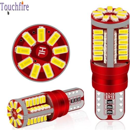 100pcs T10 W5W 194 168 3014 57smd Car Blub Auto Parking Reading Interior Dome Light Blue White Red 12V Wholesale Car Styling