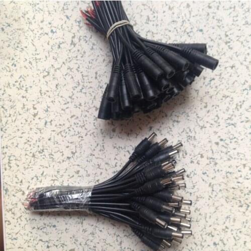 Free ship,NEW 40pcs/lot,Black 2.1x5.5mm 50pcs DC Power Female Plug Jack + 50pcs Male Plug Jack Connector Socket Adapter