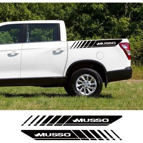 Pickup Rear Trunk Side Decals For Ssangyong Musso Car Stickers Truck Graphic Vinyl Custom Decor Cover Auto Tuning Accessories