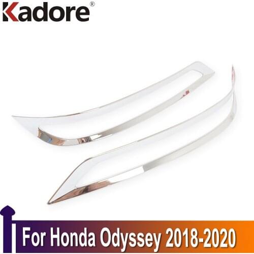 For Honda Odyssey 2018 2019 2020 Chrome Rear Reflector Fog Light Lamp Cover Sticker Decoration Trim Car Accessories Styling