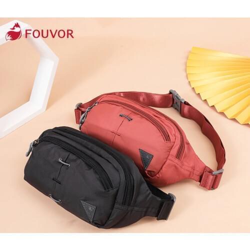 Fouvor Outdoor leisure travel pocket female new sports running mobile phone bag canvas small bag lady messenger bag 2856-07