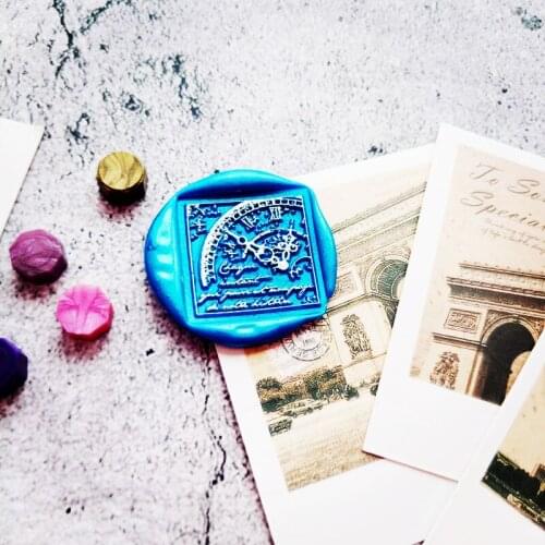 Stamp head of Rose Timeline Clock gear Sealing stamps Retro Wood Stamp Wax Seal Stamp Wedding Decorative sealing Stamp wax seals