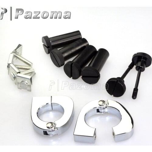 Chrome Motorbike Quick Release Fairing Lowers Mounting Hardware Kit for Harley Touring Ultra Classic Electra Glide FLHTCU 05-13