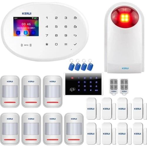 KERUI W20 Home Security WIFI GSM Alarm System Home Wireless APP Remote Control 2.4 Inch Screen Switchable Language Burglar Alarm