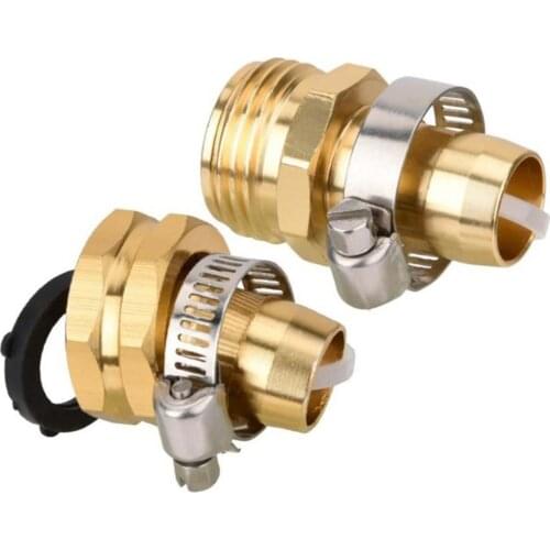 1Set 3/4Inch Male Female Repair Garden Hose Mender Kit Hose Connector