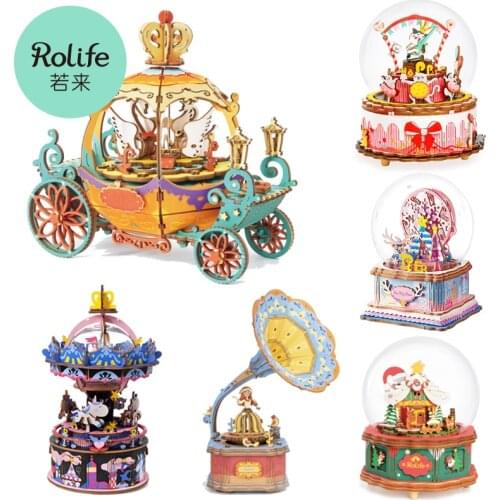 Robotime 3D Wooden Puzzle Games Assembly Model Kits Toys For Children Kids Girls Birthday Gift