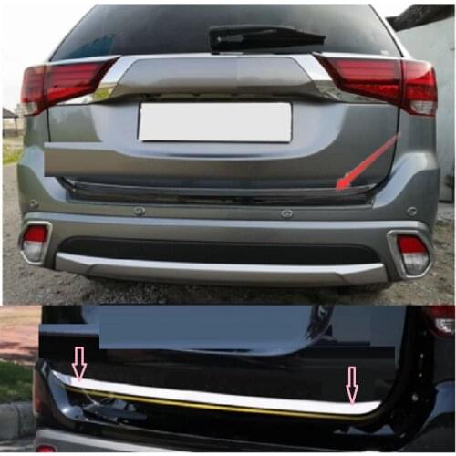 Tailgate Rear Door Bottom Cover Molding Trim Stainless Steel back door trim car Accessories for Mitsubishi Outlander 2014-2019