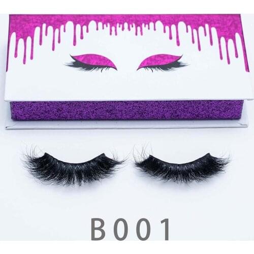 Real Mink Lashes Handmade Custom Lash Box Thick Mink Lashes Private Label Fluffy 3D Mink Eyelashes