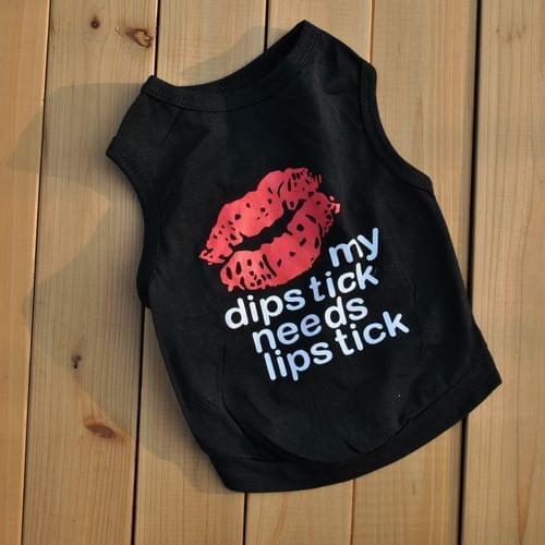 2018 Summer New Arrival Dogs Vests Candy Color dog Fashion Clothes Breathable Vest Kiss Lips Style Pets Supplier Free Shipping