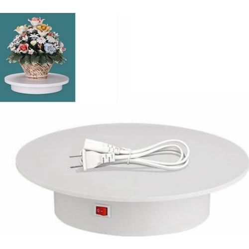 360 Degree Electric Rotating Stand 25cm Photography Rotating Turntable Display Stand for Jewelry Product Display 3D Scan Pan