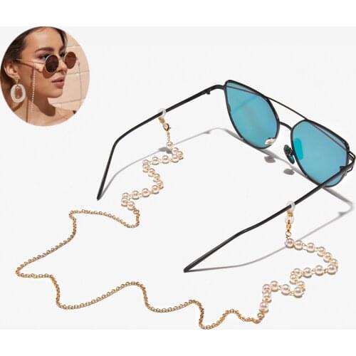 70CM Pearl Glasses Chain Women Men Dual-use Mask Eyeglass Cord Sunglasses Cord Retainer Holder Eyewear Lanyard Neck Strap Rope