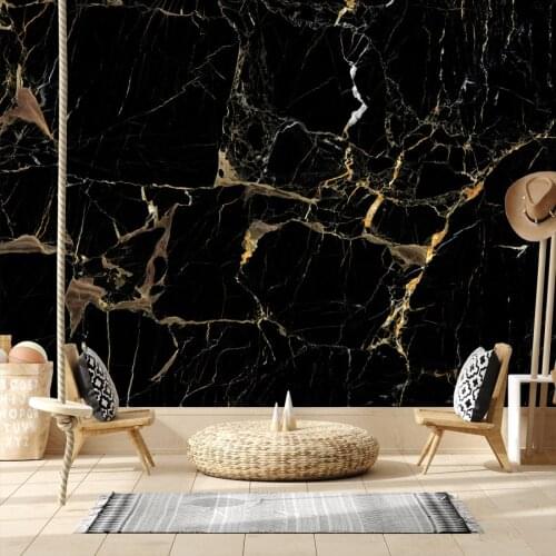 8d Silk Black Gold Marble Mural Photo Wallpaper 3d Contact Wall Paper Papers Home Decor Wallpapers for Living Room TV Murals Art