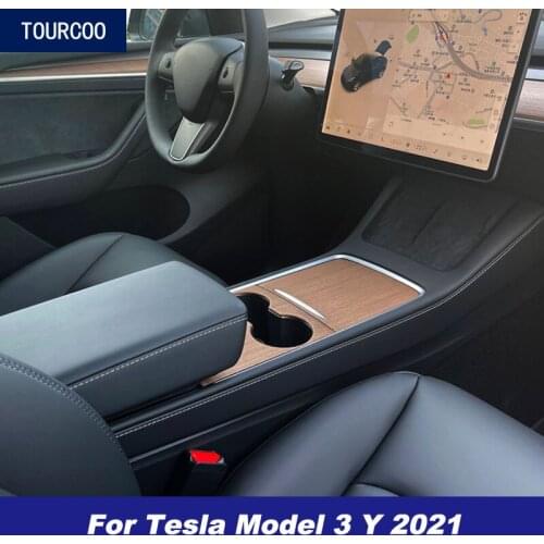 Car Styling Interior Center Console Protective Decor Panel Sticker for Tesla Model 3 Y 2021