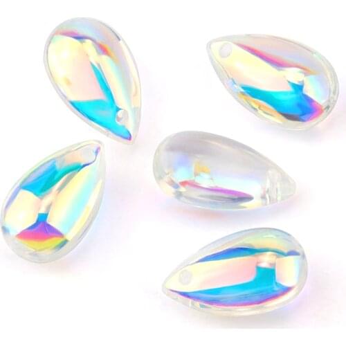 Super shiny 8x14mm drop shape crystal beads Austria glass drop beads Spacer beads for Jewelry DIY jewelry accessories 10pcs/lot