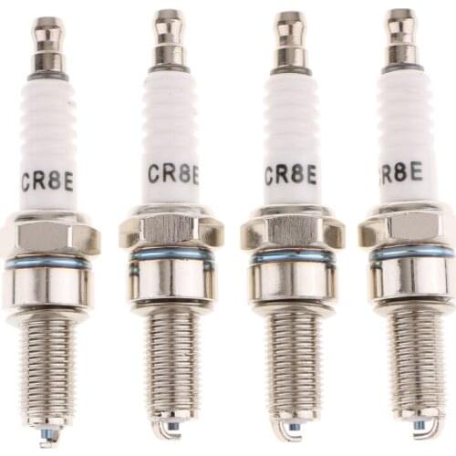 4 Pcs Motorcycle Spark Plug Glow Plug For CR9E CR8E CR8EB CR8EK CR8EVX CR8EIX B8RTC Standard Spark Plug CR8E