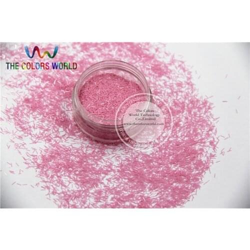 TCH304 0.2*3mm Size Solvent Resistant Mate Light Pink Colors Tinsel Bar Strip shape glitter for nail art and other deco