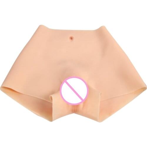 Shemale Crossdresser 86CM Silicone Realistic Vagina Panty Pussy Pants Transgender Artificial Sex Fake Underwear Enhancer Hip 2G