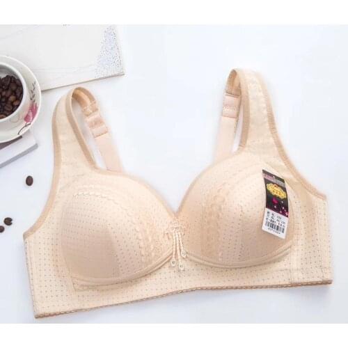 High-grade large size lingerie thin section without steel ring sexy gathering anti-sagging collection of breast milk plus underw